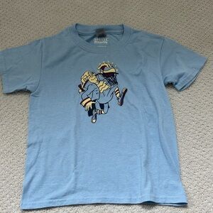 Sky Blue Kids Tee with Fun Graphic